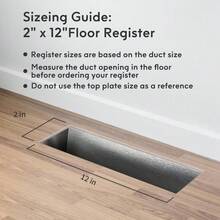 Nắp thông gió sàn 2" X 12" Màu nâu, Thanh thông gió sàn chịu lực cao - Hoàn thiện cao cấp - Bộ phận chuyển hướng thông gió dễ điều chỉnh - Nắp thông gió cho gia đình - Mối hàn chống uốn cong được gia cố - màu đen - Xem 4