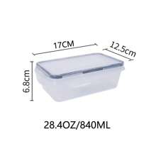 3 件/10 件/14 件/24 件厨房密封食品储存容器，矩形塑料午餐盒，可放入微波炉和冰箱，