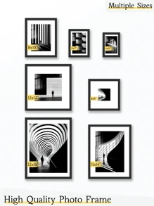 XXBANZHUAN 黑色 12x16 英寸经典风格相框，相框，非常适合客厅、卧室、书桌、架子或墙壁展示，增添温暖和个性化装饰。生日、结婚纪念日、节日礼物。4x6/5x7/8x10/8x8/12x12/11x14/12x16 英寸相框系列，适用于星星/月亮 - 彩色 - 查看 1