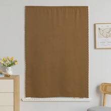 1 件装高端优雅现代纯色遮光窗帘适用于客厅卧室，粘合安装 - 咖啡色 - 查看 3
