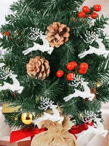 12pcs/Set Creative Transparent Icicle Ornaments, New Christmas Tree Hanging Decorations,Christmas - Silver - View 5