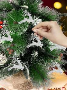 12pcs/Set Creative Transparent Icicle Ornaments, New Christmas Tree Hanging Decorations,Christmas - Silver - View 6