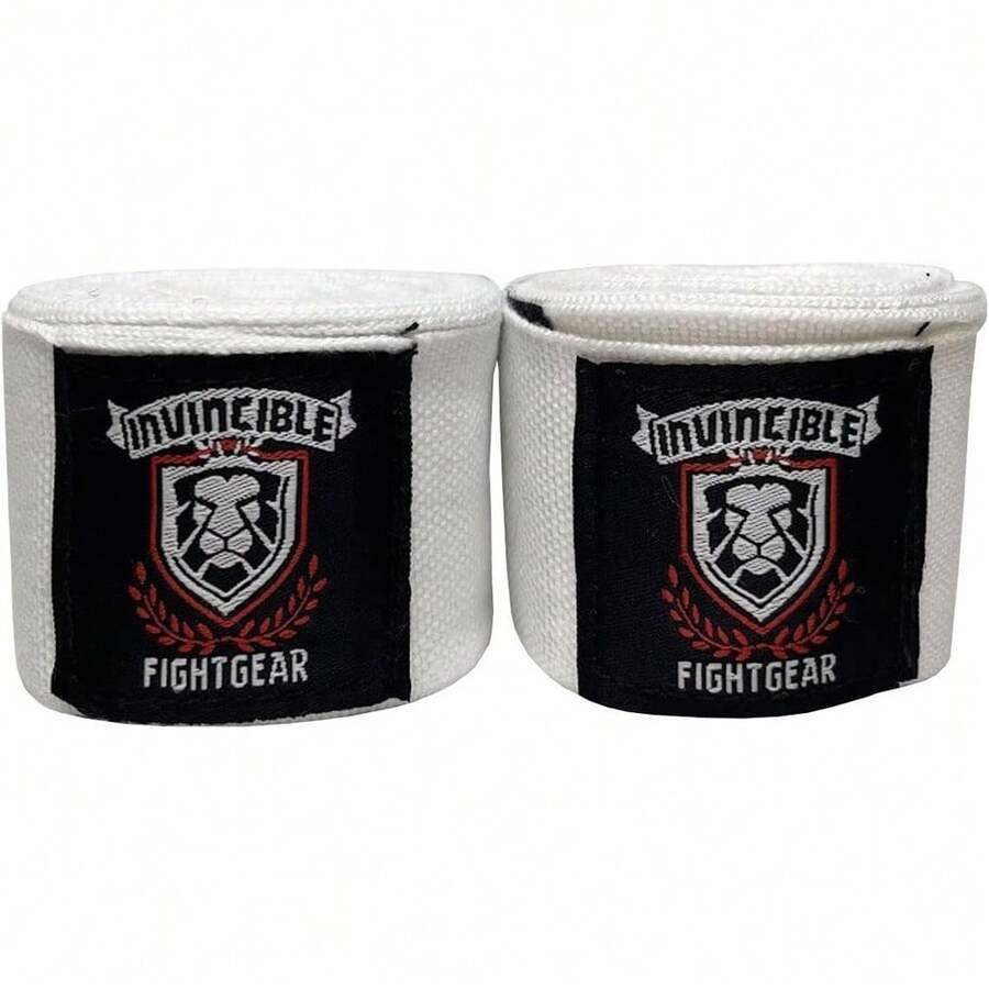 Amber Fight Gear Ultimate 180" Mexican Style Elastic Handwraps - Premium Quality Boxing Kickboxing Muay Thai MMA Wraps For Men And Women, White, Sold As A Pair - White - View 1