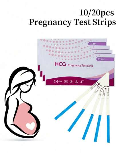 10/20 unidades de tiras de teste de gravidez