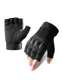 1 paire Gants tactiques à demi-doigts pour hommes pour activités de plein air, cyclisme, anti-dérapants et résistants à l'usure, pour randonnée en montagne, fitness et entraînement au combat