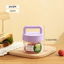 1pc Keep Fit Salad Meal Cup, Single/Double Layered Salad Container For Lunch, Portable Fruit And Vegetable Salad Cups Container With Fork & Salad Dressing Holder