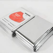 5 PCS Cobertor de isolamento de emergência, cobertor de acampamento de sobrevivência, cobertor de folha de emergência, embalagem independente, adequado para maratonas, viagens ao ar livre, caminhadas, sobrevivência de emergência ou primeiros socorros