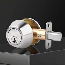 Single Cylinder Deadbolt Dead Bolt Door Lock With 3 Keys For 30-50mm Doors - 1 - View 7
