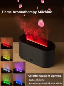 1 pièce Humidificateur à flamme colorée, diffuseur d'arômes, humidificateur à brouillard froid, humidificateur à ultrasons avec lumière à flamme LED, convient pour la maison, le bureau, la chambre à coucher, cadeau parfait