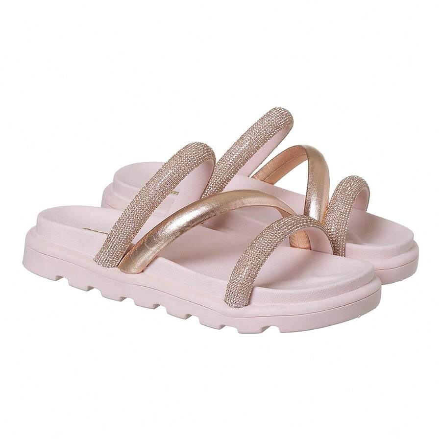 Women's Children's Sandals Girl Easy To Wear Lightweight Fashion Promotion Camin - 淺粉色 - 查看 1