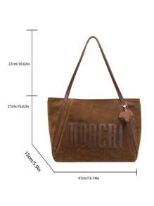 low tea 1 pieza Bolso de hombro de tela para mujeres, bolso de tote casual vintage de gran capacidad con cierre de cremallera, adecuado para viajes, compras, citas, adolescentes, estudiantes universitarias y mujeres de oficina, ideal para oficina, escuela, trabajo, negocios, transporte, exteriores, viajes (se vende con Charm accesorio), nuevo bolso de mujer de otoño e invierno, mejor bolso de otoño, bolso inspirado en lo retro para mujeres