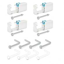 AVYRING 12Pcs Nose Piercing Kit Piercing Gun Built-In Nose Studs Clear Nose Stud Painless Self Piercing Kit With 20G Nose Rings Stud Disposable Piercing Gun For At Home Nose Piercing