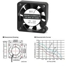 40x40x10mm 50x50x10mm 60x60x10mm 5V 2-Pin PC Computer CPU System Kühler Bürstenlose Kühlventilator Leise Gehäuse Radiator Lüfter