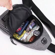 Men's Crossbody Shoulder Bag Sports Casual Backpack - 藍色 - 查看 5