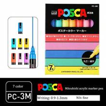 UNI Feutre Acrylique Paint Marker Pen Set NEW PACKAGE PC-1M 3M 5M Water Based Colors Permanent Acrylic Pen Graffiti Art Supplies