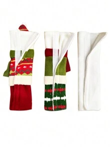 3PCS/Set Christmas Refrigerator Door Handle Covers Santa Claus Snowman Kitchen Appliance Handle Cover Decoration Suitable For Refrigerator Microwave Oven Dishwasher Christmas Handle Protective Cover Christmas Home Decoration - Multicolor - View 2