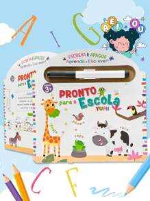 Educational Book Children's Activities Magic Erasable Pen - Ready For School Learn To Write - 白色 - 查看 1