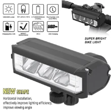 LED Mountain Bike Lights Rechargeable Bicycle 2000MAH LED Torch MTB Front Lamp - Black - View 4