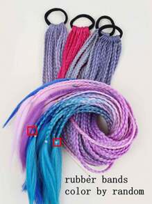 1入組女孩漸層假髮裝飾時尚髮圈適用於頭髮裝飾用品