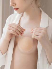 2 件/套硅胶隐形文胸提升带，肤色。适用于婚礼、露背上衣，具有防下垂、聚拢、防打光和防凸点功能