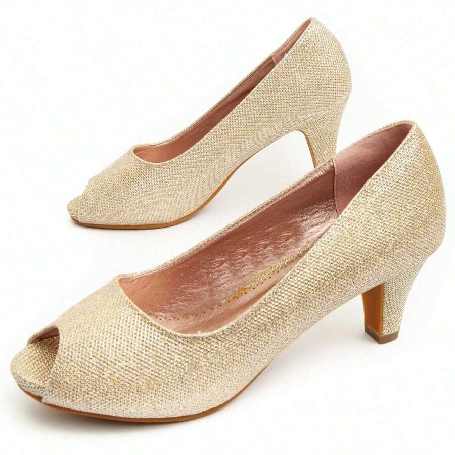 Montevita UNNE72 COMFORTABLE HEEL SHOE - Gold - View 1