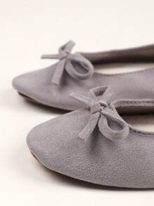 Women's Casual Soft Comfortable Foldable Slip-On Ballet Flats - Grey - View 5