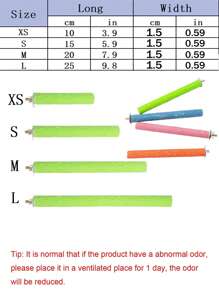1pc Parrots Colored Sanding Station Bars With Grinding Claw Stick,Pet Birdcage Standing Rod Toy,Birdcage Accessory,Grinder,Bird Training Supplies,Perches Stand,For Parrot, Thrush And Peony Bird To Bite And Grind Their Beaks And Claws, Bird Perching Stand Accessory,Small Parrots, Parakeets, Cockatiels, Lovebirds Chewing Stick,Random Color - Multicolor - View 2