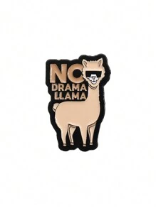 1pc Funny Llama Enamel Pin Cartoon Custom No Drama Animal Brooch Lapel Backpack Badge Jewelry Gift For Friends - Multicolor - View 10
