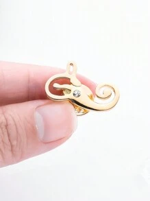 1pc Exquisite Cochlear Ear ENT Metal Brooch Lapel Backpack Badge Jewelry Gift For Doctors And Nurses - Multicolor - View 2