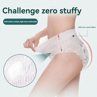 50 piezas de toallas sanitarias, pantalones, pantalones de paz mental, pantalones de higiene menstrual, pantalones de dormir para mujeres, uso nocturno, pantalones de tía menstrual, pantalones de noche, almohadillas de cuidado para mujeres