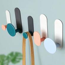 Bộ 4 móc treo tường, tải trọng tối đa 18LB Móc dính để treo áo choàng, khăn tắm, mũ, quần áo, móc thép không gỉ không cần khoan cho phòng tắm, phòng ngủ, nhà bếp - Nhiều màu - Xem 6