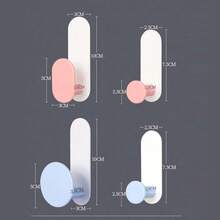 Bộ 4 móc treo tường, tải trọng tối đa 18LB Móc dính để treo áo choàng, khăn tắm, mũ, quần áo, móc thép không gỉ không cần khoan cho phòng tắm, phòng ngủ, nhà bếp - Nhiều màu - Xem 3