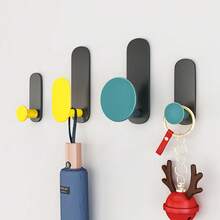 Bộ 4 móc treo tường, tải trọng tối đa 18LB Móc dính để treo áo choàng, khăn tắm, mũ, quần áo, móc thép không gỉ không cần khoan cho phòng tắm, phòng ngủ, nhà bếp - Nhiều màu - Xem 10