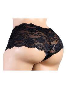 Calzon De Encaje Cachetero Para Hombre Sexy Ropa Interior - Negro - Ver 2