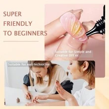 GLOZ 2支30毫升超强力美甲水钻凝胶，适用于美甲装饰、3D美甲、亮面凝胶、宝石美甲、水钻美甲，需UV/LED灯固化，美甲礼品 - 無色 - 查看 6