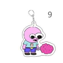 Smiling Acrylic Keychains Adult Pim Charlie Alan Keyring For Accessories Bag Pendant Key Chain Ring Jewelry Fans Friends Gifts - Multicolor - View 19
