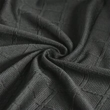 Tub Chair Cover Stretch Club Armchair Spandex Jacquard Round Chair Slipcovers Elastic Stretch Tub Chair Cover Armchair Seat Sofa Covers Full Slipcover - Black - View 6