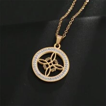 SeuSuk 不锈钢巫婆结项链，时尚爱尔兰凯尔特结，送给女孩的幸运珠宝礼物 - 多色 - 查看 4