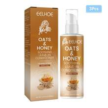 3Pcs Oat And Honey Leave-In Conditioner Improves Frizz, Moisturizes Hair Without Stickiness And Restores Smooth And Shiny Hair - 01 - 查看 1