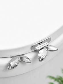 2pcs/Set Leaf Design Random Toilet Seat Lifter, Creative Metallic Plastic Toilet Seat Handle, For Bathroom Bathroom Decor Fall Decor - Multicolor - View 2
