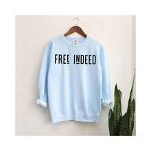 Sudadera teñida de prenda, "Libre de verdad"