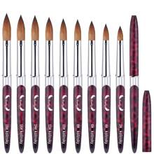 Kolinsky 丙烯酸指甲刷 - 柔软刷毛，涂抹顺滑，非常适合 DIY 和沙龙美甲，无香