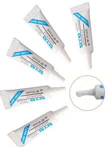 3 piezas/paquete Pegamento para pestañas postizas, no irritante, 4g/pieza - Blanco - Ver 5