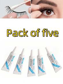 3 piezas/paquete Pegamento para pestañas postizas, no irritante, 4g/pieza - Blanco - Ver 1