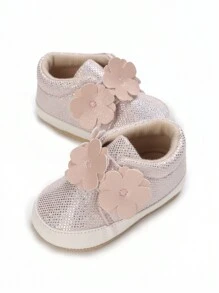 Zapatos para bautizo de recién nacido, zapatos de pram suaves rosa para bebé - Rosa - Ver 6