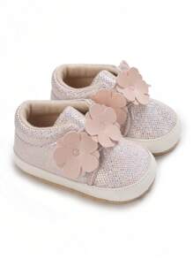 Zapatos para bautizo de recién nacido, zapatos de pram suaves rosa para bebé - Rosa - Ver 2