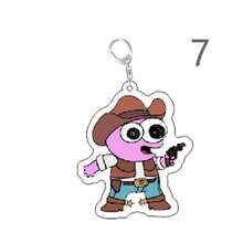 Smiling Acrylic Keychains Adult Pim Charlie Alan Keyring For Accessories Bag Pendant Key Chain Ring Jewelry Fans Friends Gifts - Multicolor - View 8
