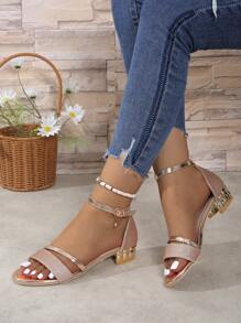 Sandalias de tacón alto para mujer, ideales para playa, viajes y días festivos. Modelo nuevo 2025