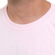 Unisex 100% Cotton T-Shirt With Front And Back Print Streetwear And Round Neck. - 淺粉色 - 查看 4