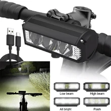 LED Mountain Bike Lights Rechargeable Bicycle 2000MAH LED Torch MTB Front Lamp - Black - View 9